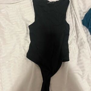 Black Sleeveless Bodysuit